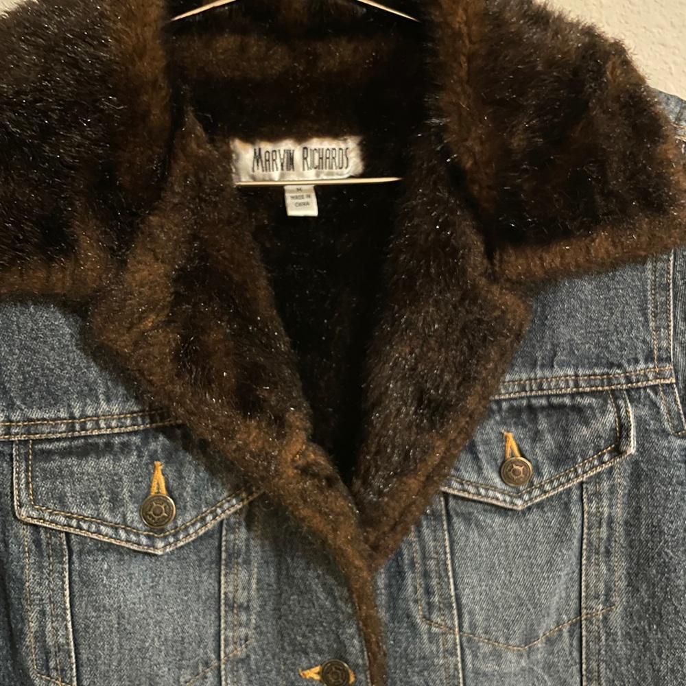 Vintage Marvin Richard’s Denim Faux Fur jacket